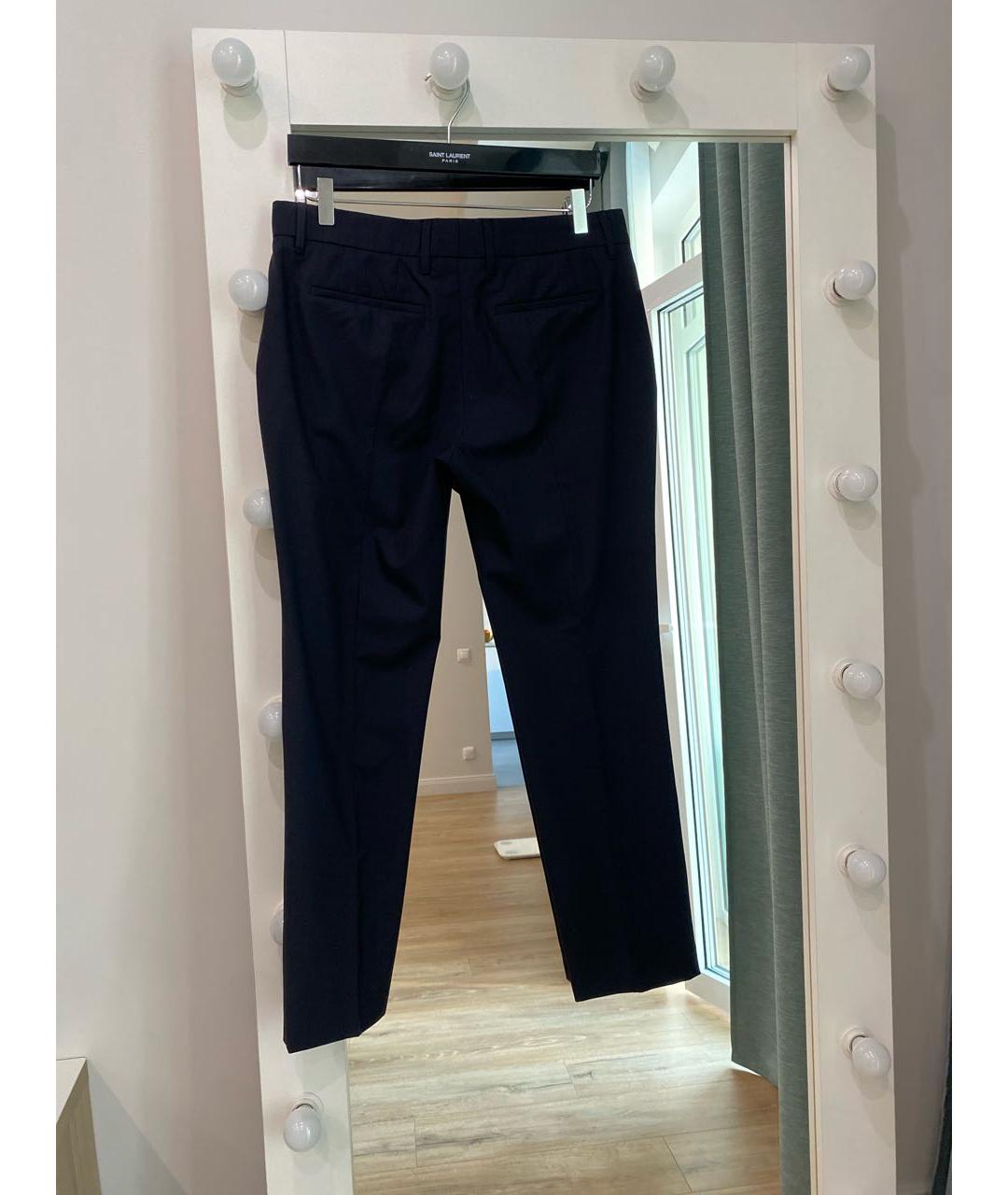 PRADA Темно-синие вискозные брюки узкие, фото 2
