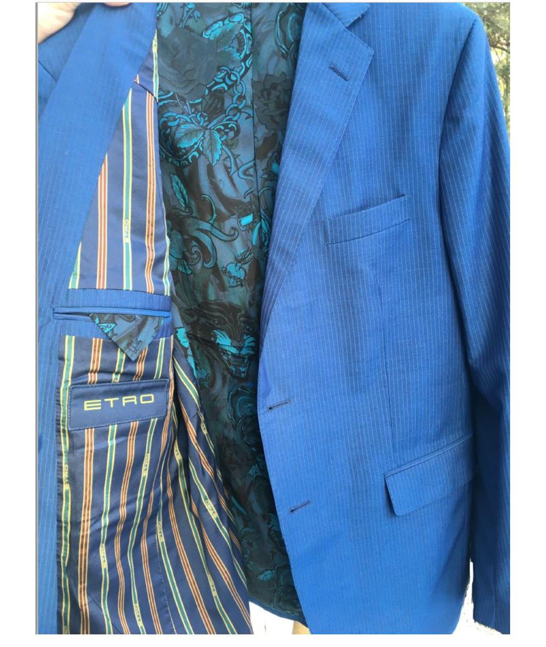 ETRO Голубой классический костюм, фото 5
