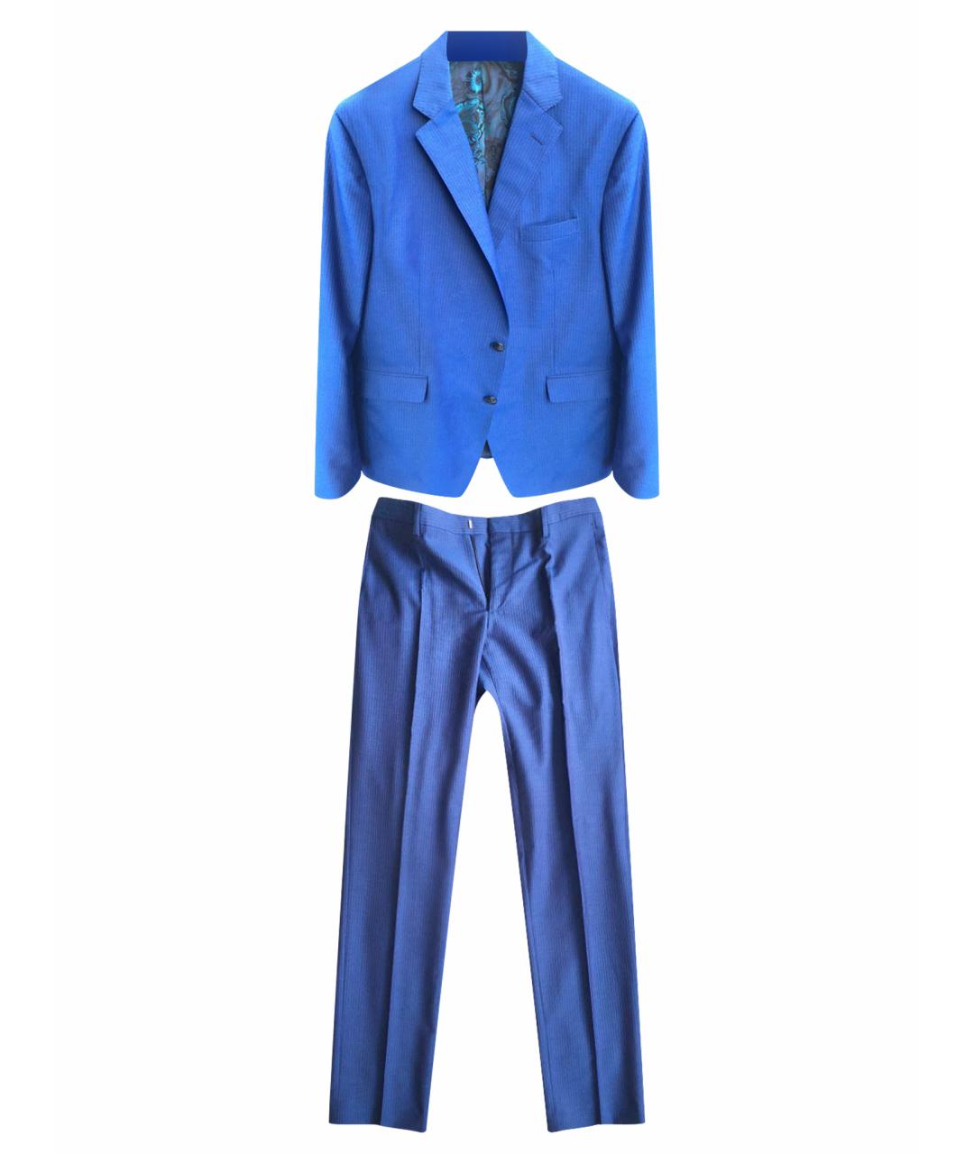 ETRO Голубой классический костюм, фото 1