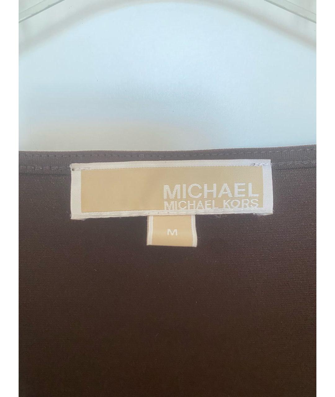 MICHAEL KORS Коричневая полиэстеровая блузы, фото 3