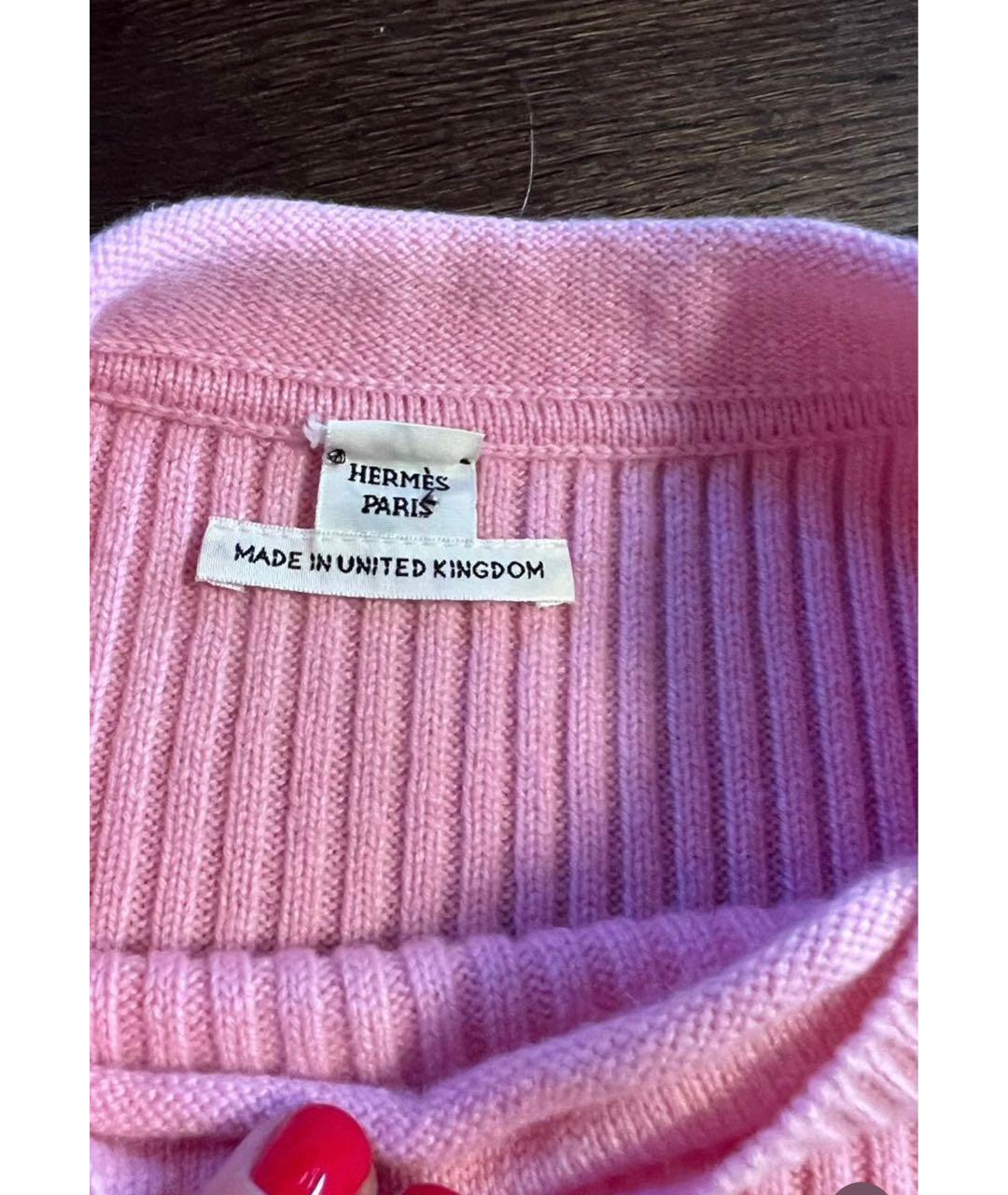 HERMES PRE-OWNED Розовый кашемировый джемпер / свитер, фото 6