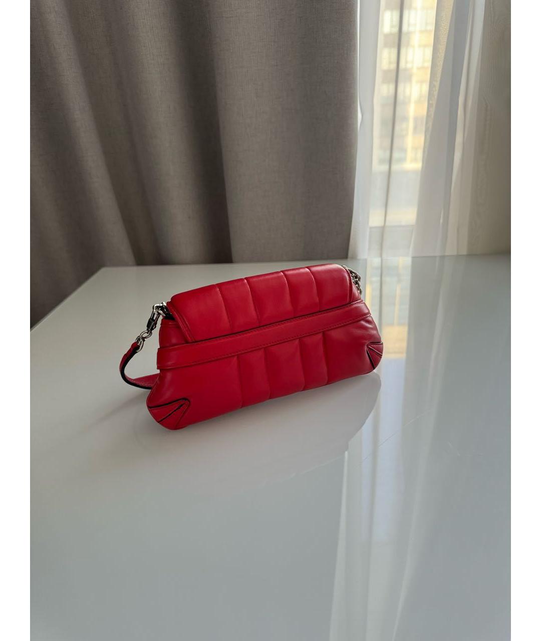 GUCCI Красная кожаная сумка с короткими ручками, фото 3