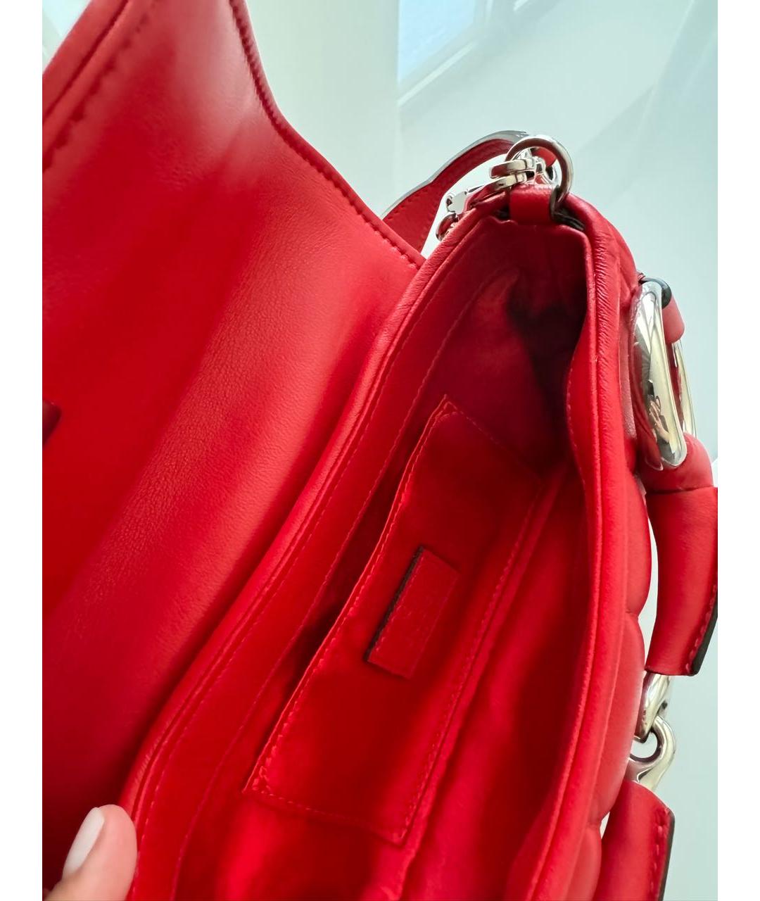 GUCCI Красная кожаная сумка с короткими ручками, фото 4