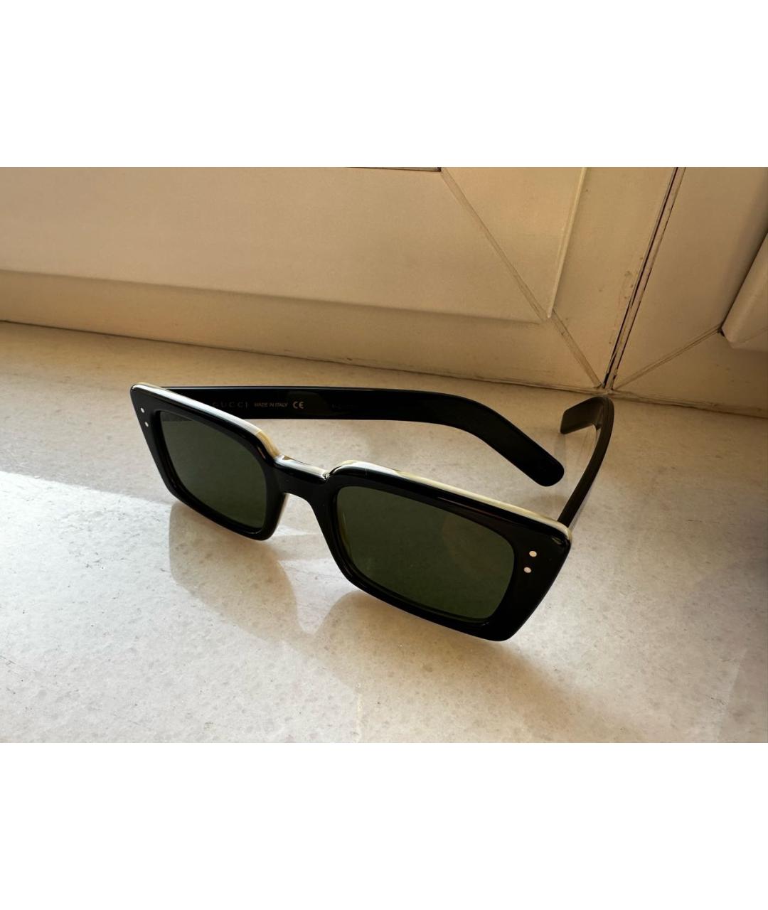 GUCCI Хаки пластиковые солнцезащитные очки, фото 4