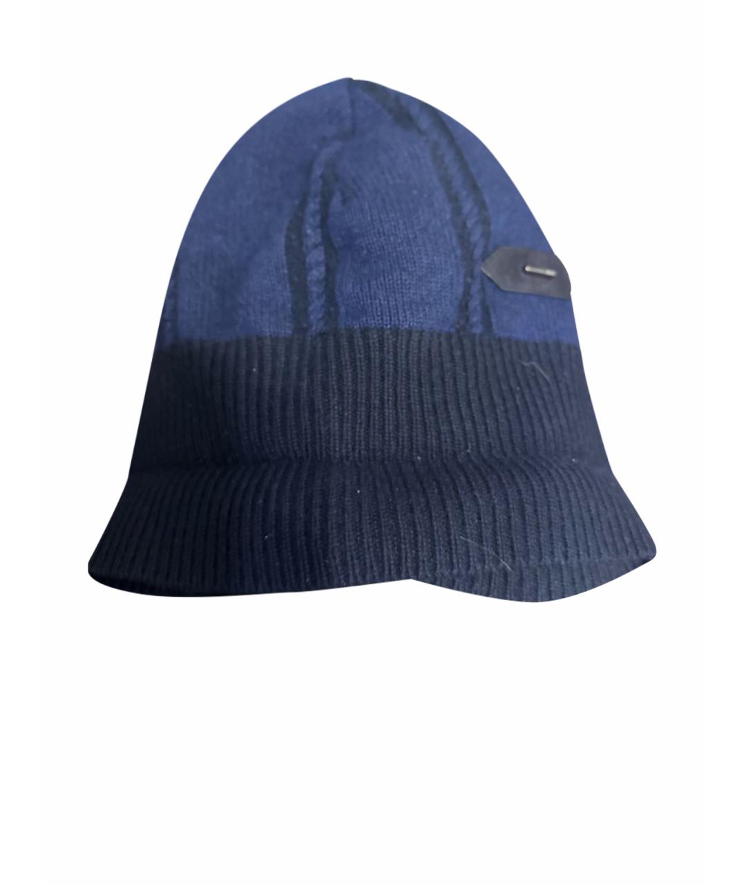 ZILLI Синяя хлопковая шапка, фото 1