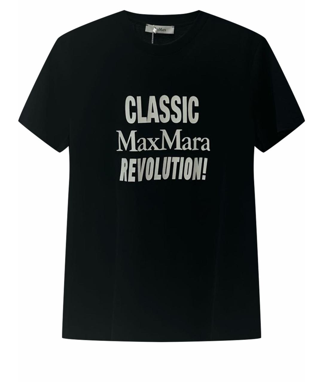 MAX MARA Черная хлопковая футболка, фото 1
