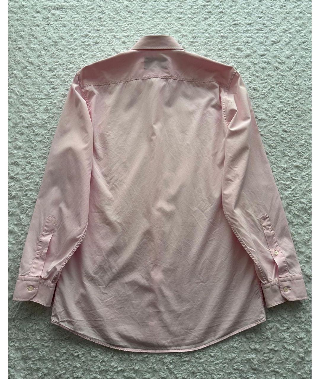 GUCCI Розовая хлопковая классическая рубашка, фото 2