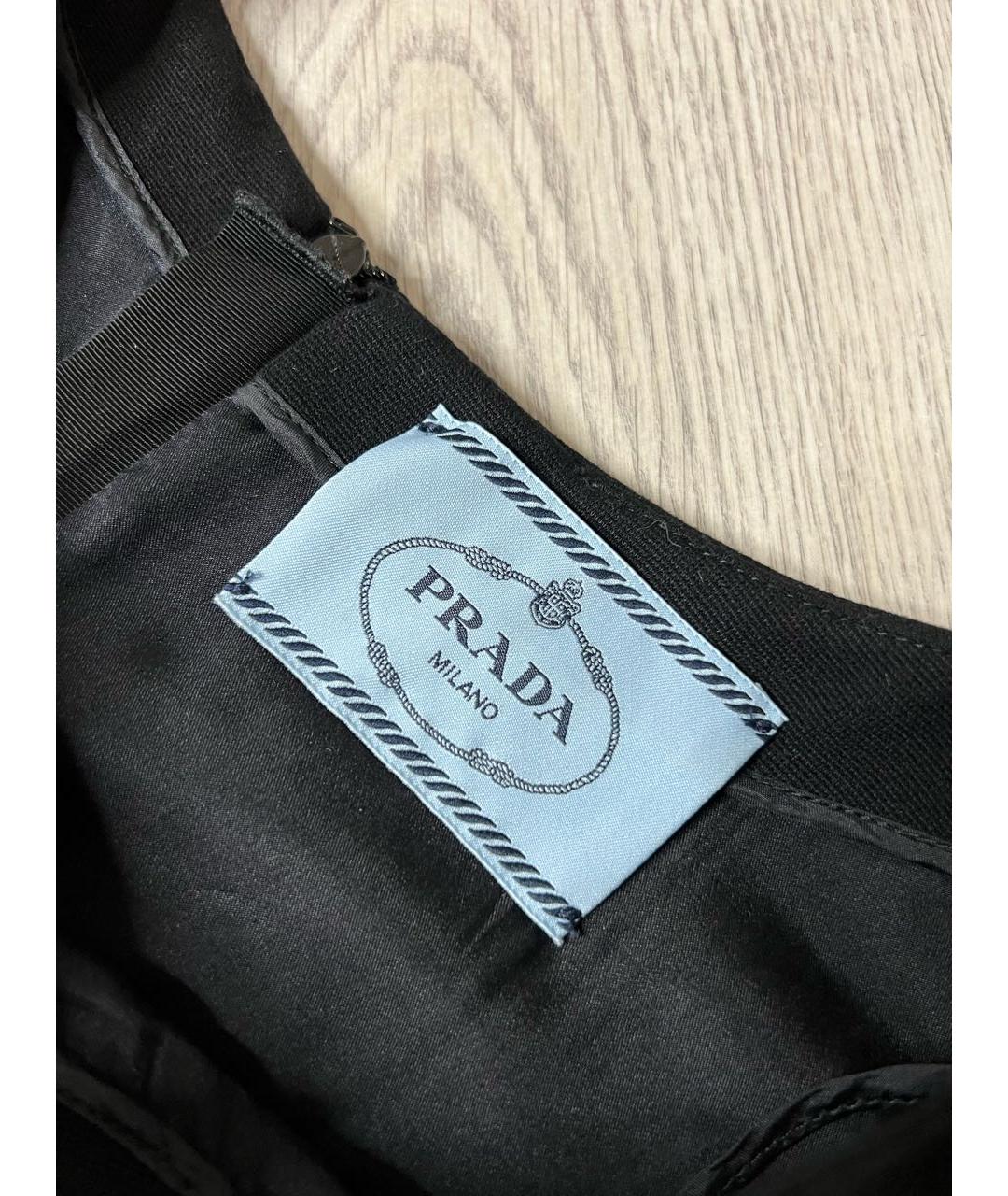 PRADA Черное вискозное платье, фото 6