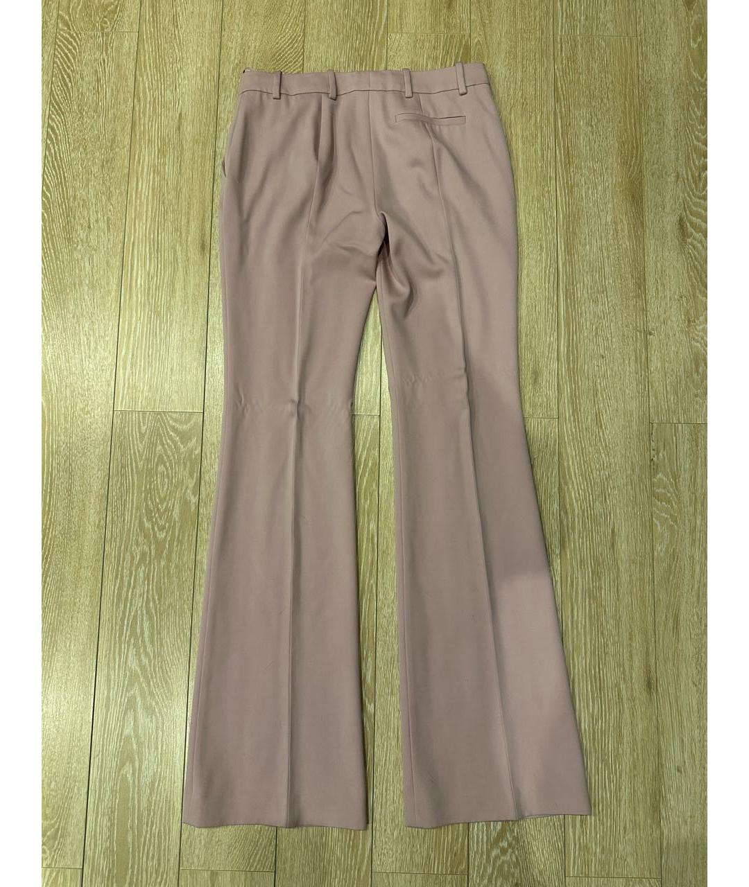 ALEXANDER MCQUEEN Розовые шерстяные брюки широкие, фото 2