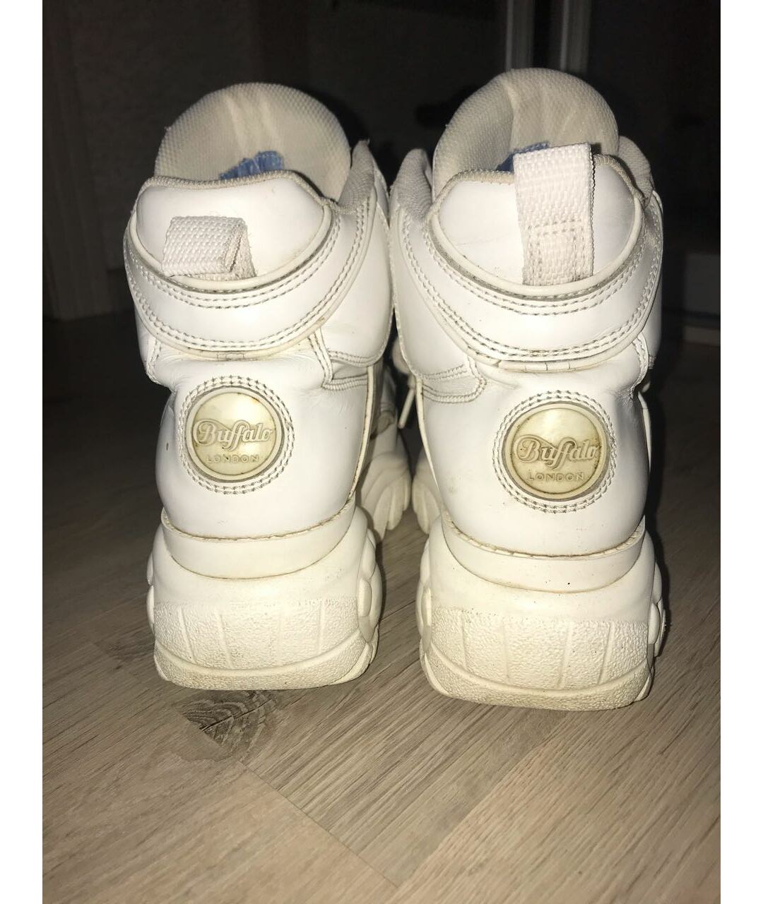 BUFFALO Белые кожаные кроссовки, фото 4