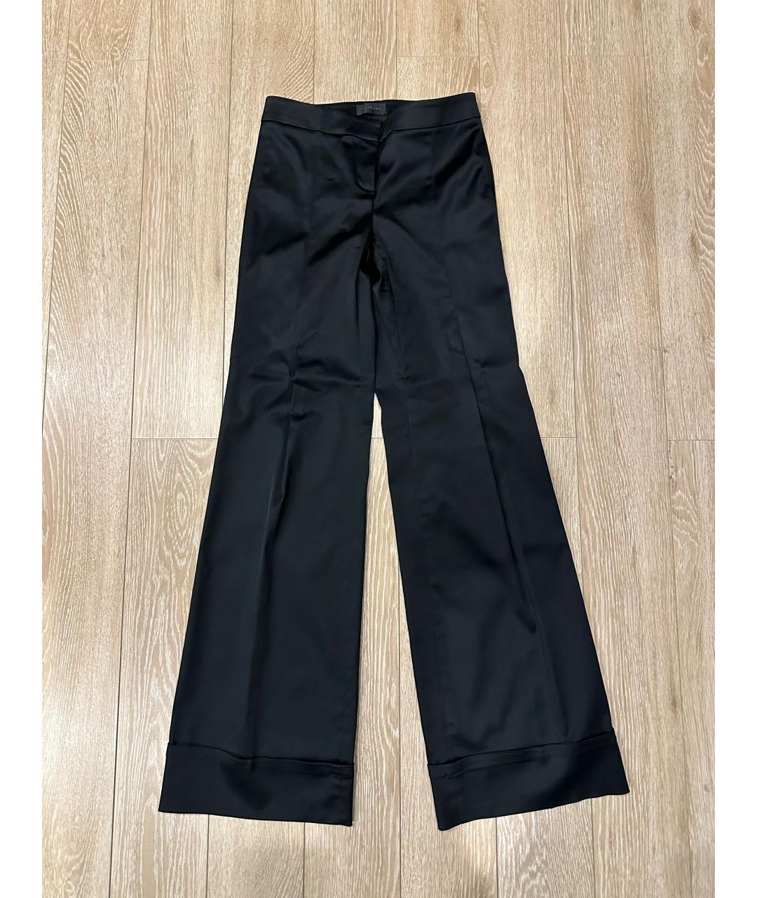 JOHN RICHMOND Черные атласные брюки широкие, фото 4