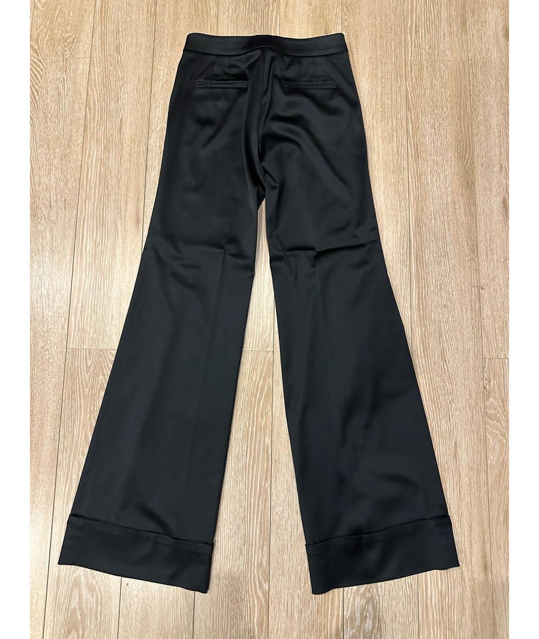 JOHN RICHMOND Черные атласные брюки широкие, фото 2