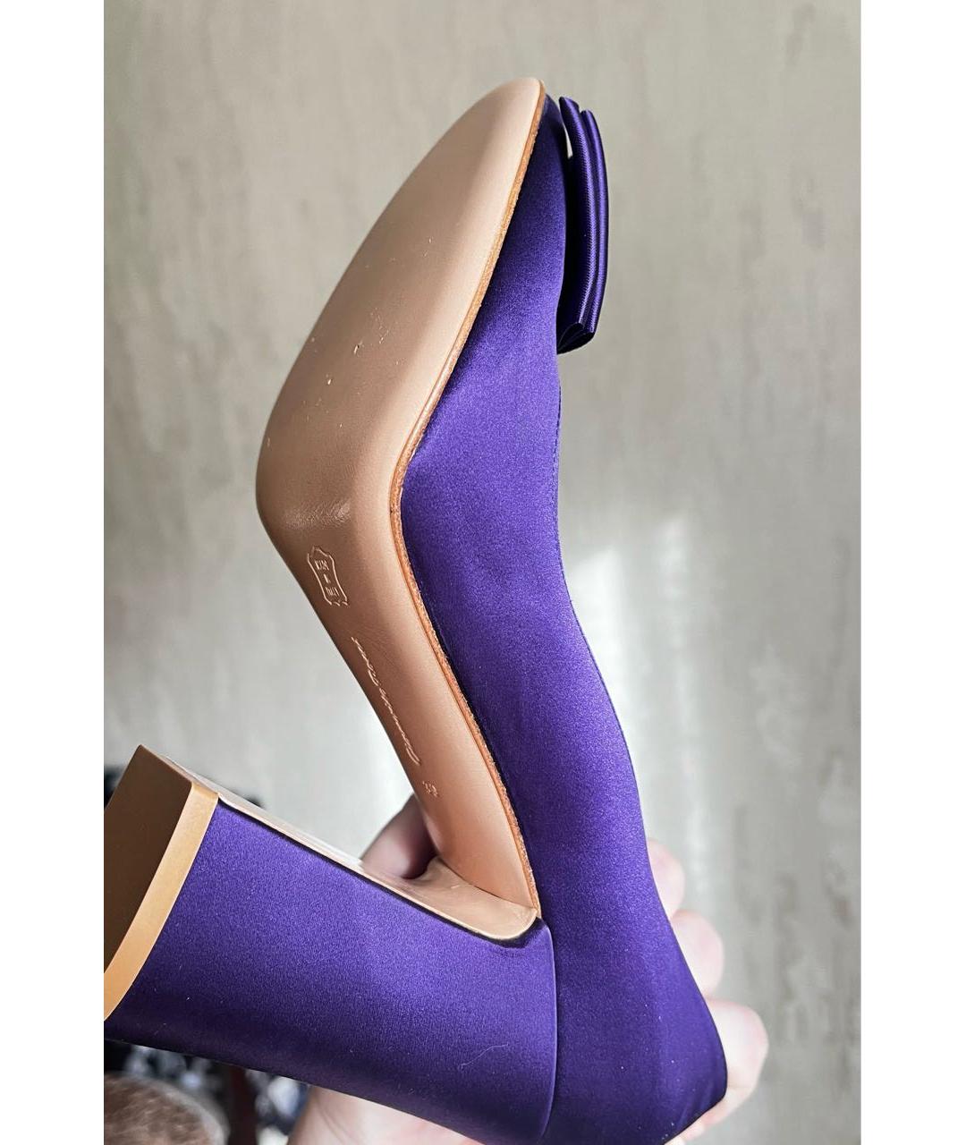 GIANVITO ROSSI Фиолетовые текстильные туфли, фото 2