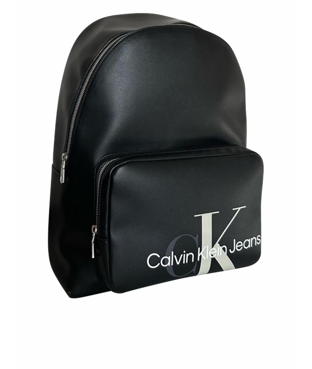 CALVIN KLEIN Черный рюкзак из искусственной кожи, фото 1