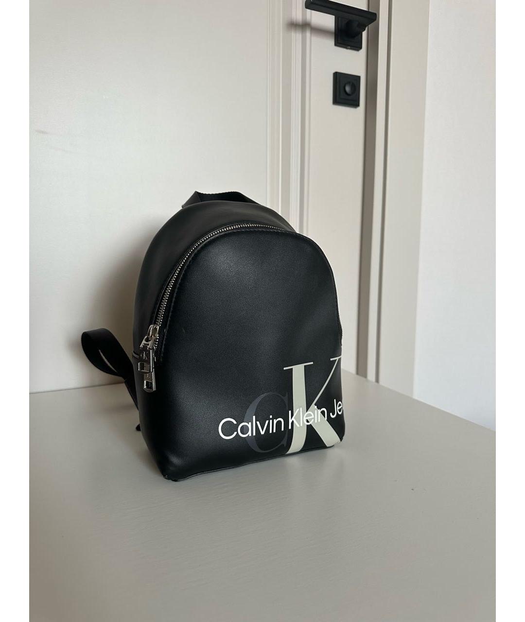 CALVIN KLEIN JEANS Черный рюкзак из искусственной кожи, фото 6