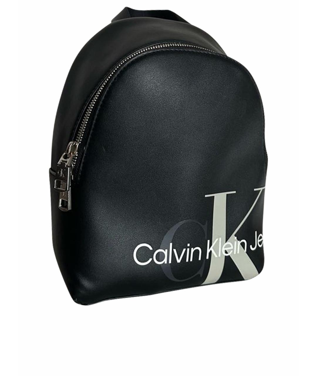 CALVIN KLEIN JEANS Черный рюкзак из искусственной кожи, фото 1