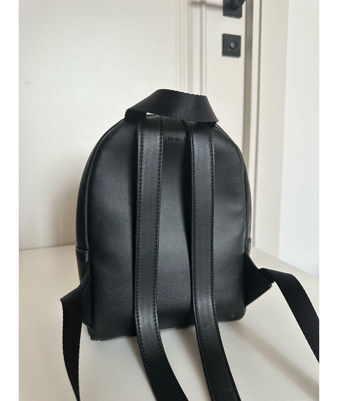 CALVIN KLEIN JEANS Черный рюкзак из искусственной кожи, фото 5