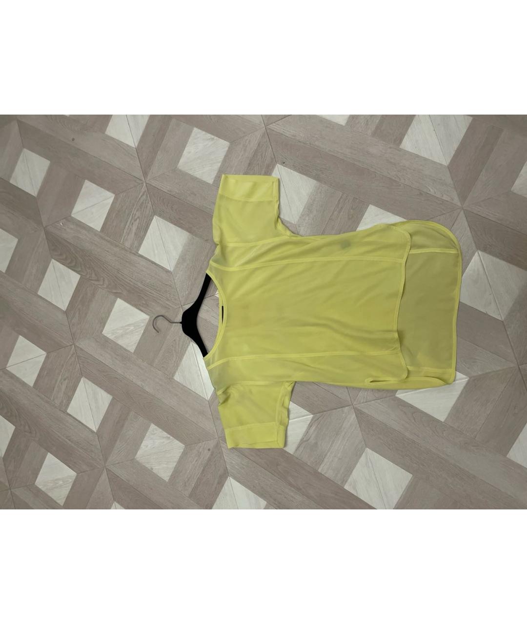 BARBARA BUI Желтая шелковая блузы, фото 3