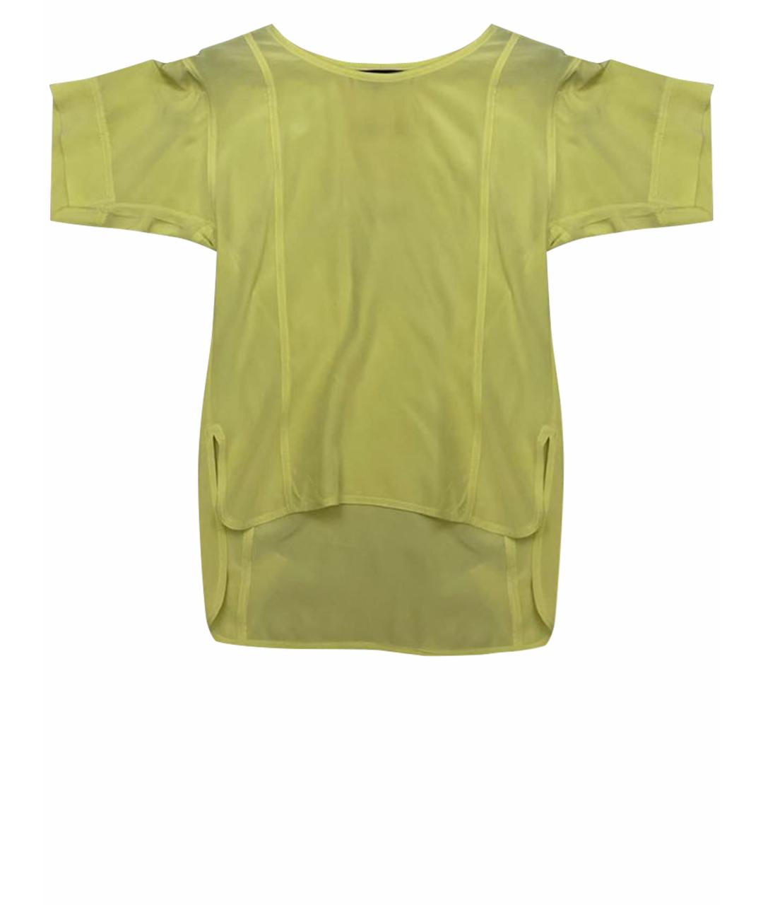 BARBARA BUI Желтая шелковая блузы, фото 1