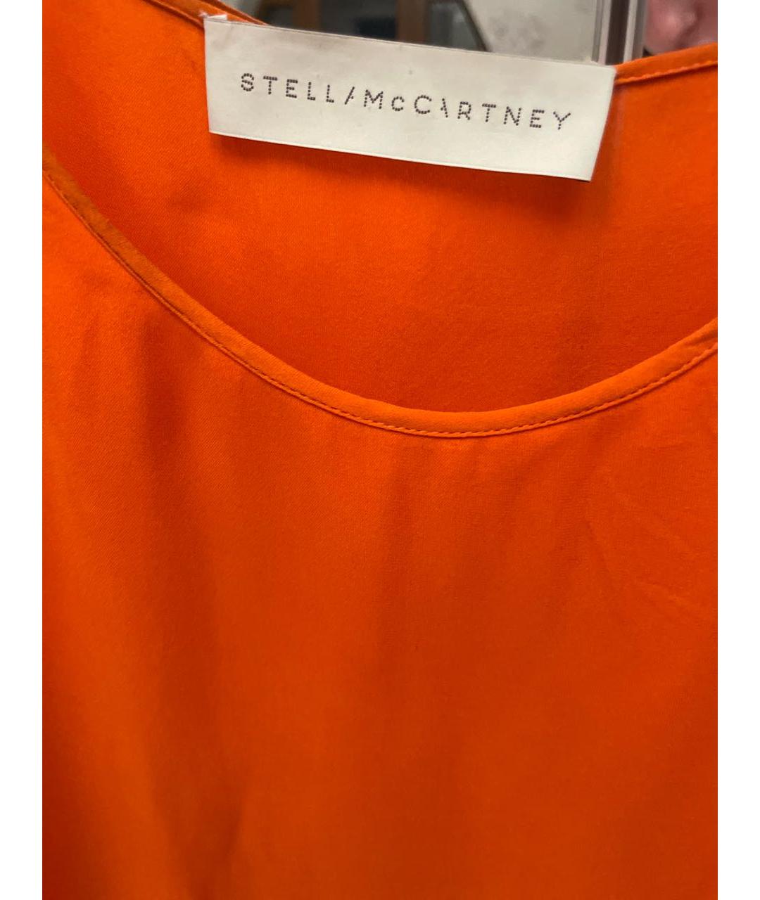 STELLA MCCARTNEY Оранжевая шелковая блузы, фото 3