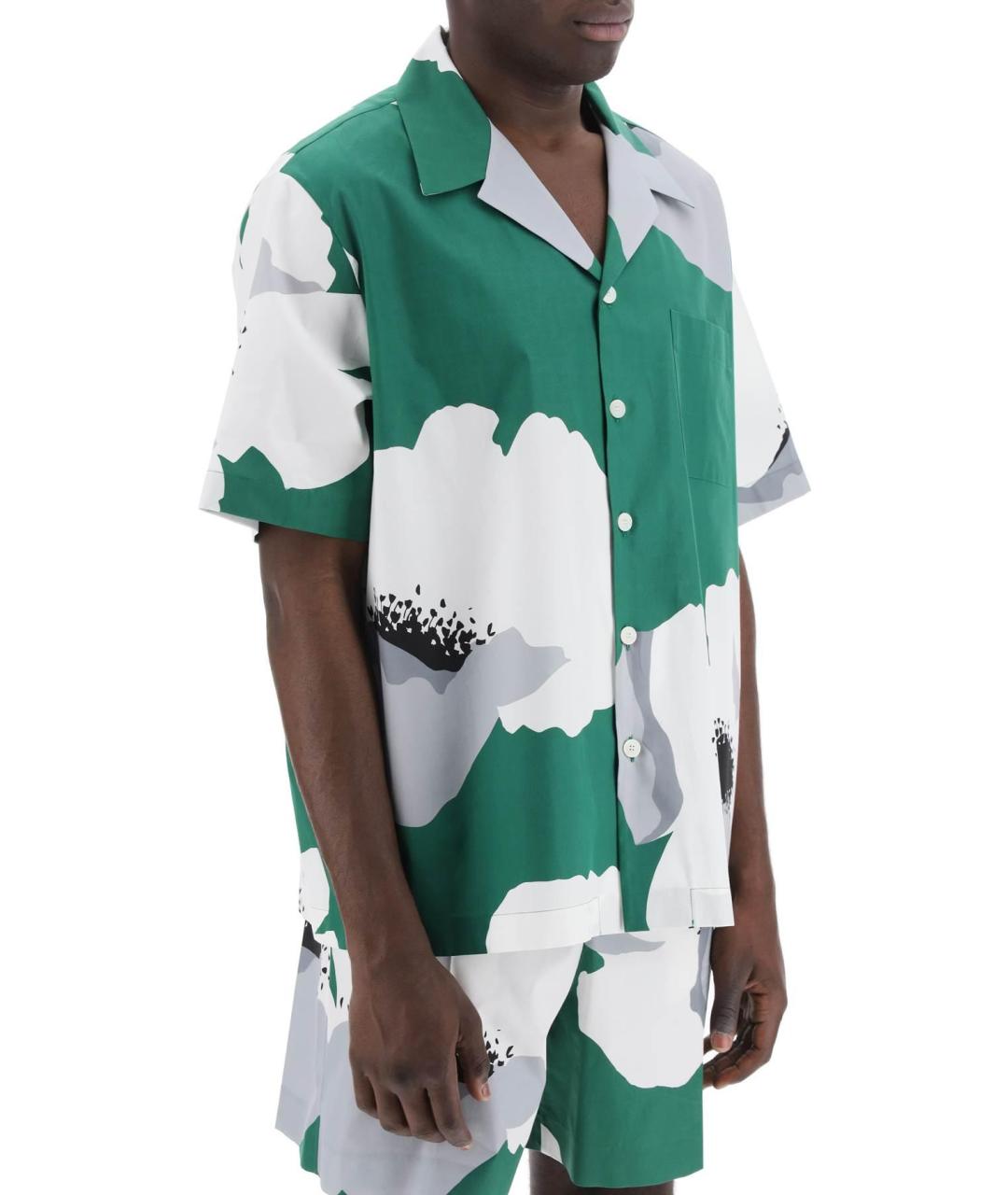 VALENTINO Зеленая хлопковая кэжуал рубашка, фото 4