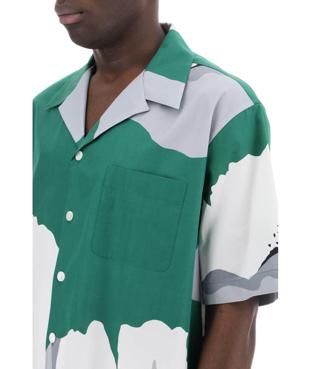 VALENTINO Зеленая хлопковая кэжуал рубашка, фото 6