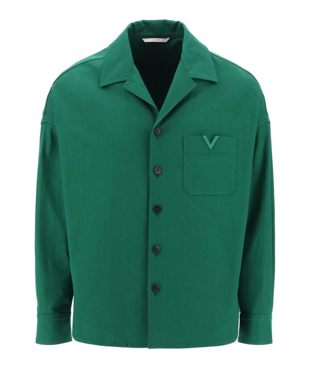 VALENTINO Зеленая кэжуал рубашка, фото 1