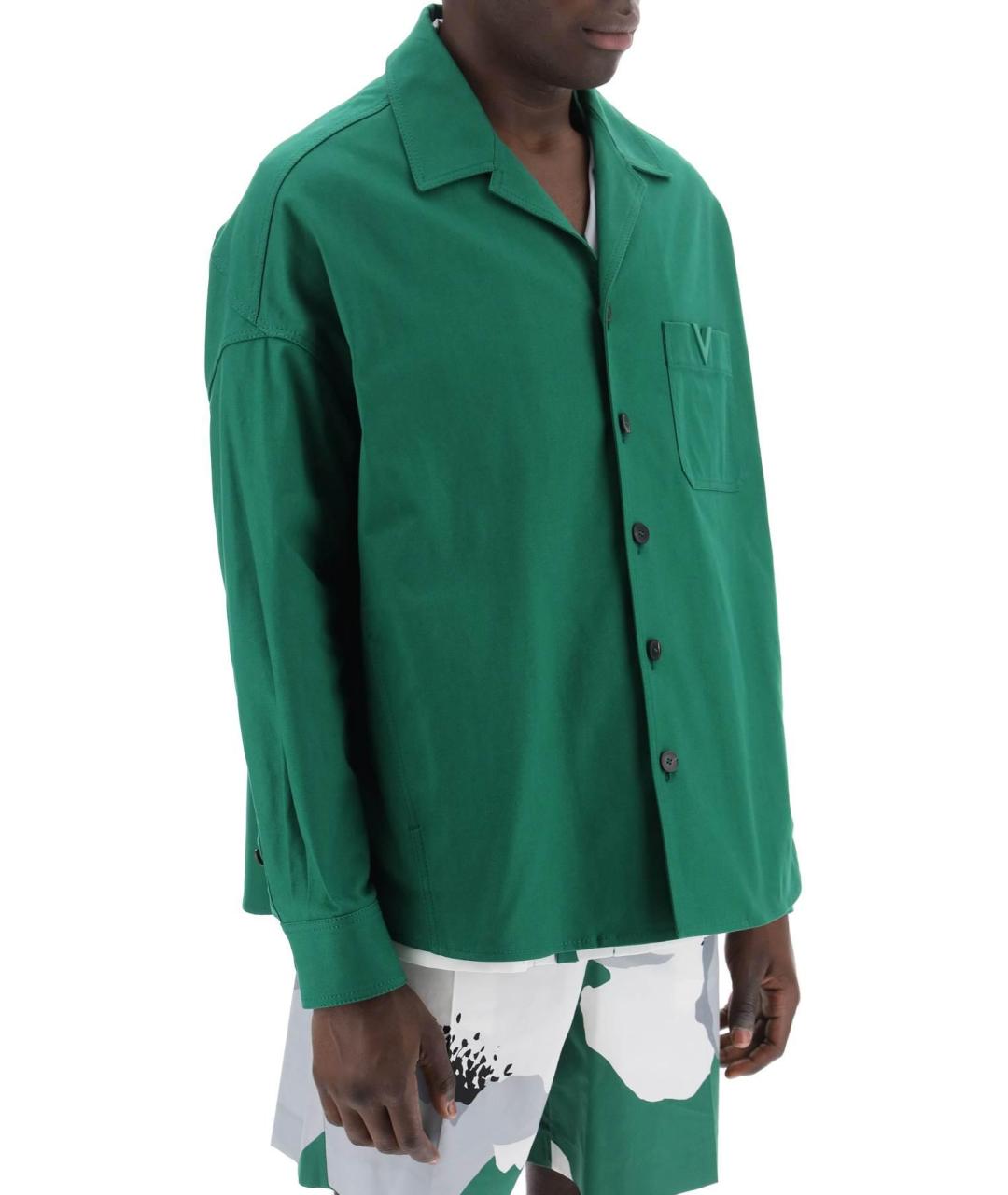 VALENTINO Зеленая кэжуал рубашка, фото 4