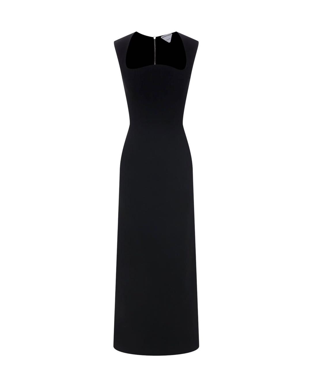 BOTTEGA VENETA Черное вискозное вечернее платье, фото 1