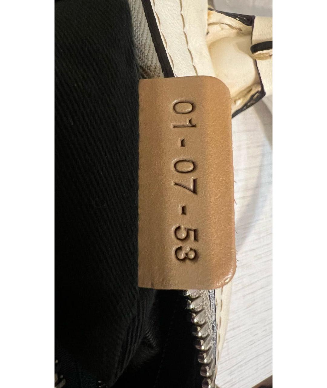 CHLOE Бежевая кожаная сумка с короткими ручками, фото 9
