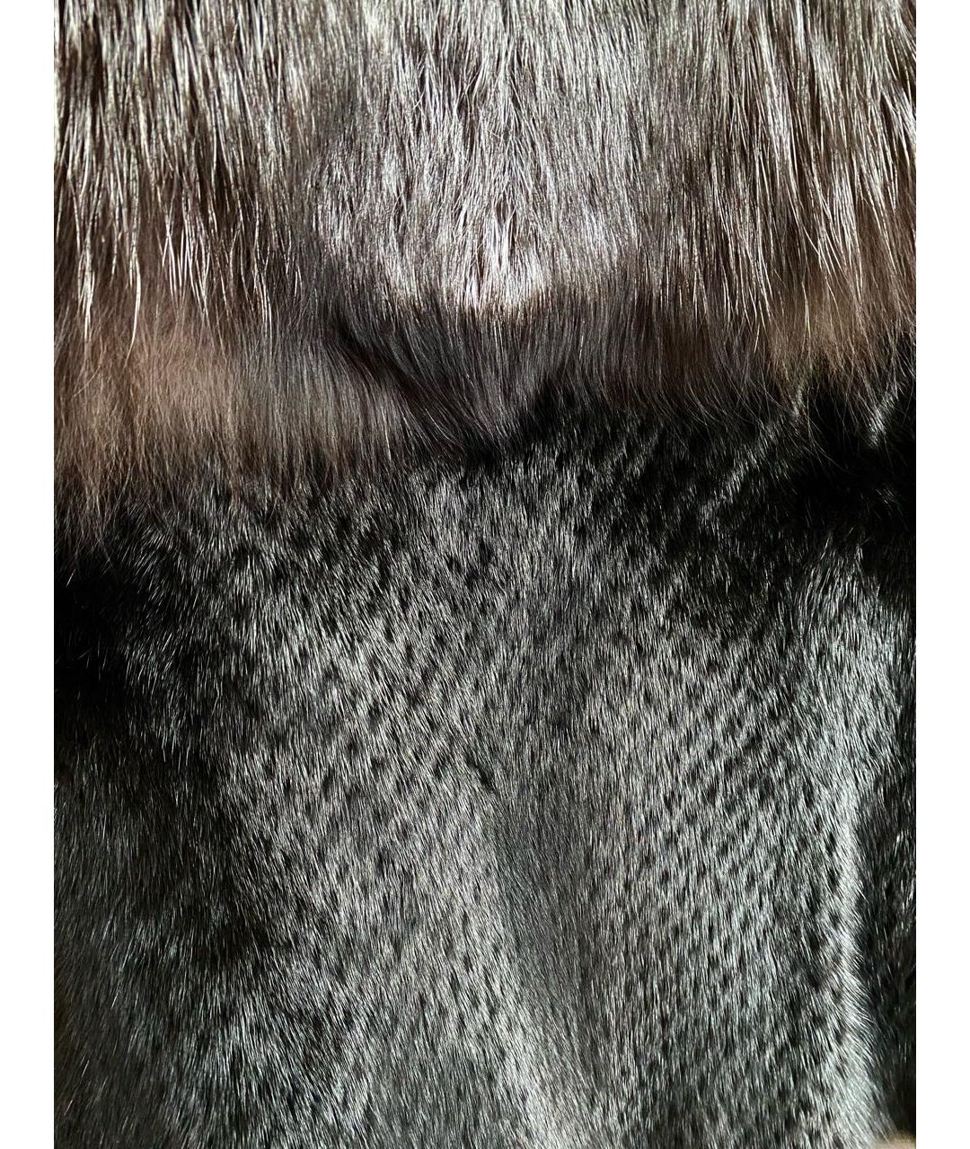 SAGA Черный меховой жилет, фото 4