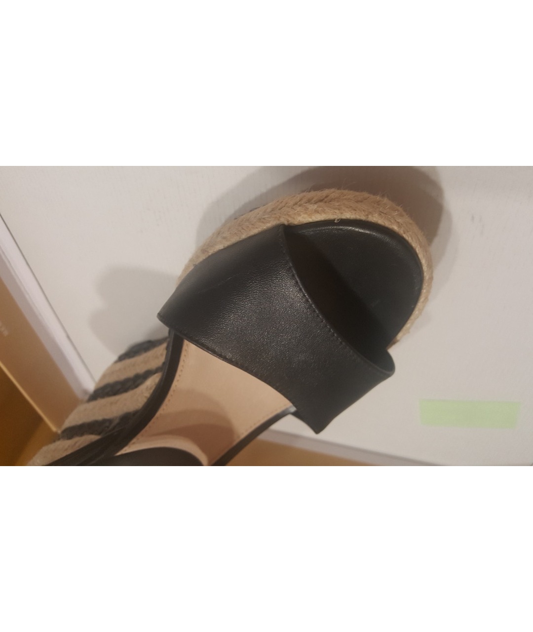 MICHAEL KORS Черные кожаные босоножки, фото 9