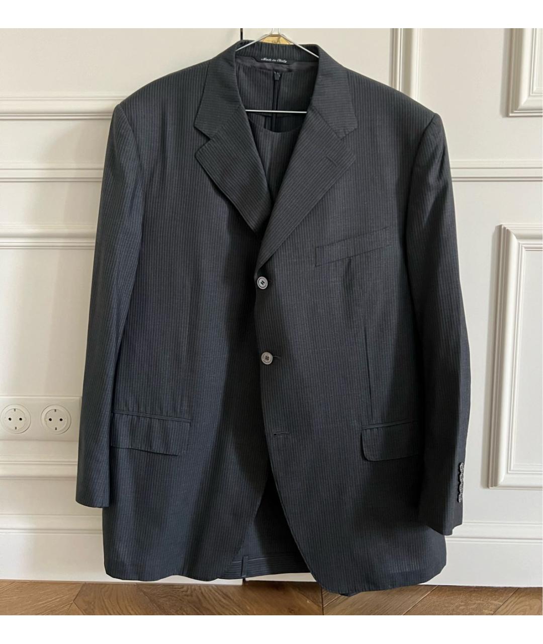 CANALI Антрацитовый шерстяной пиджак, фото 6