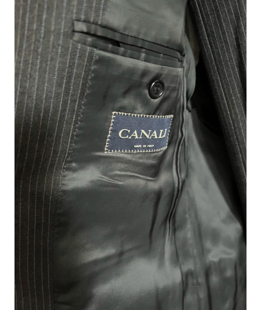 CANALI Антрацитовый шерстяной пиджак, фото 7