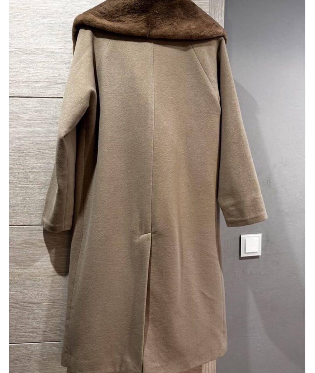 JIL SANDER Бежевое шерстяное пальто, фото 2