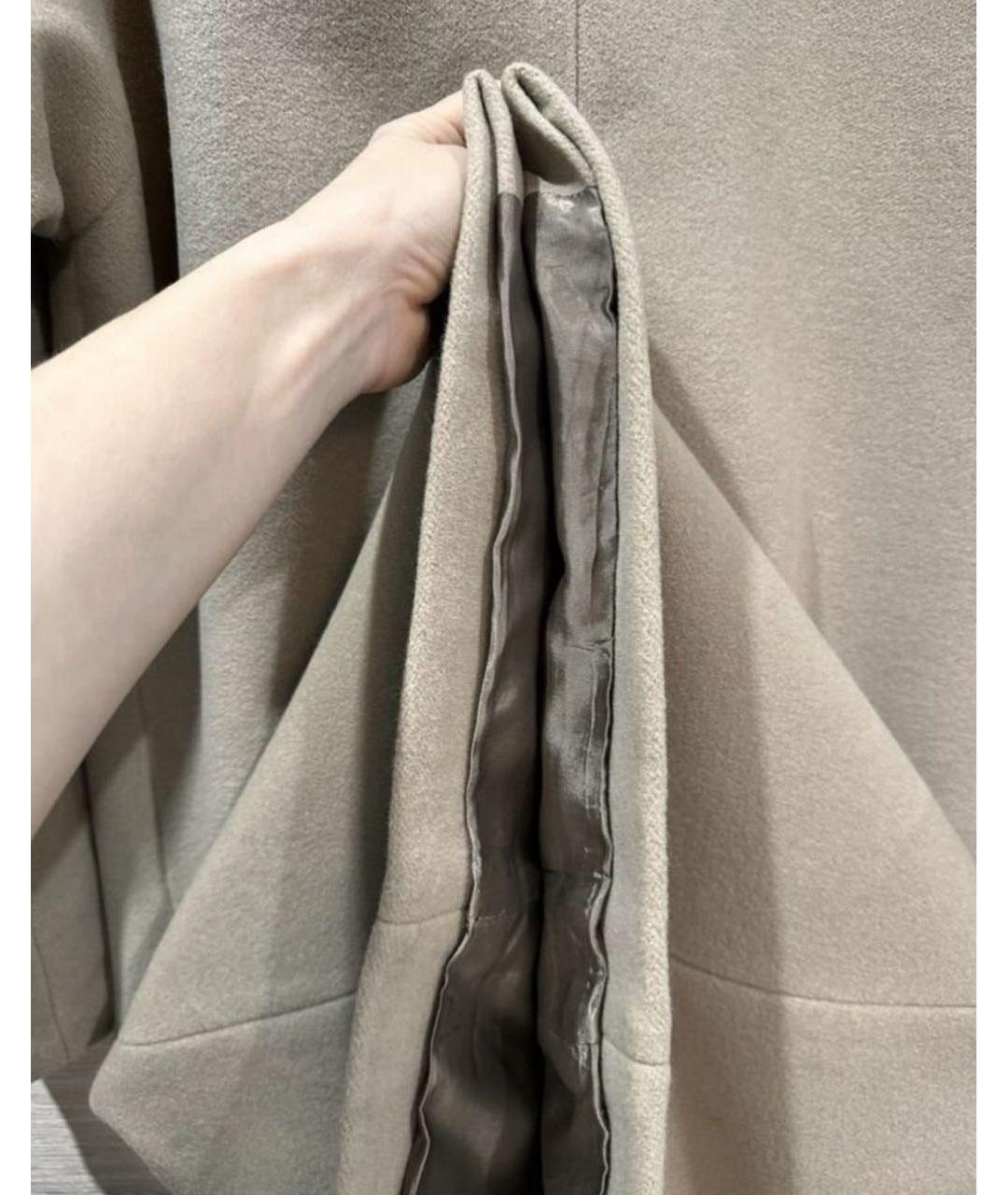 JIL SANDER Бежевое шерстяное пальто, фото 5