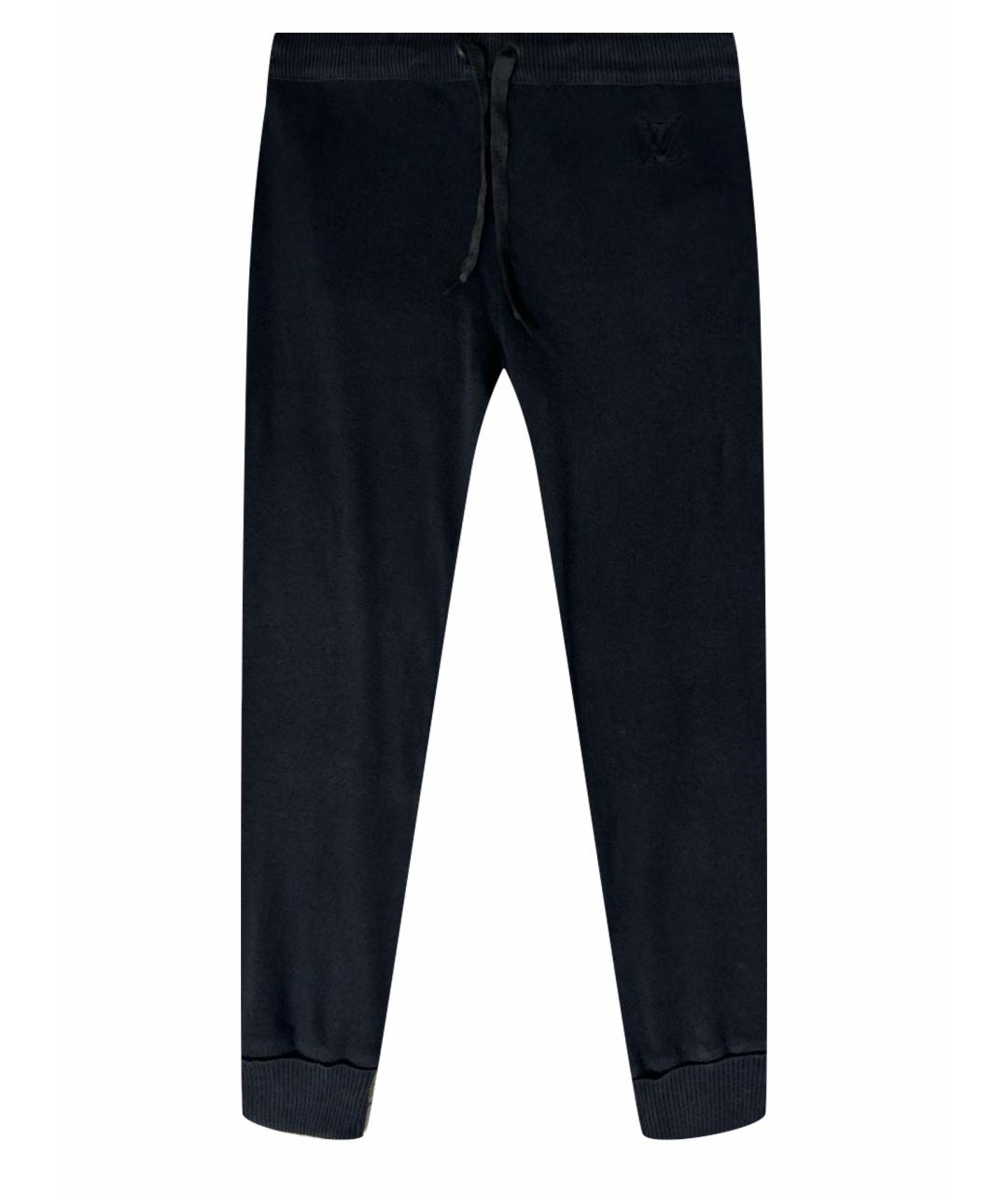 LOUIS VUITTON PRE-OWNED Черные кашемировые спортивные брюки и шорты, фото 1