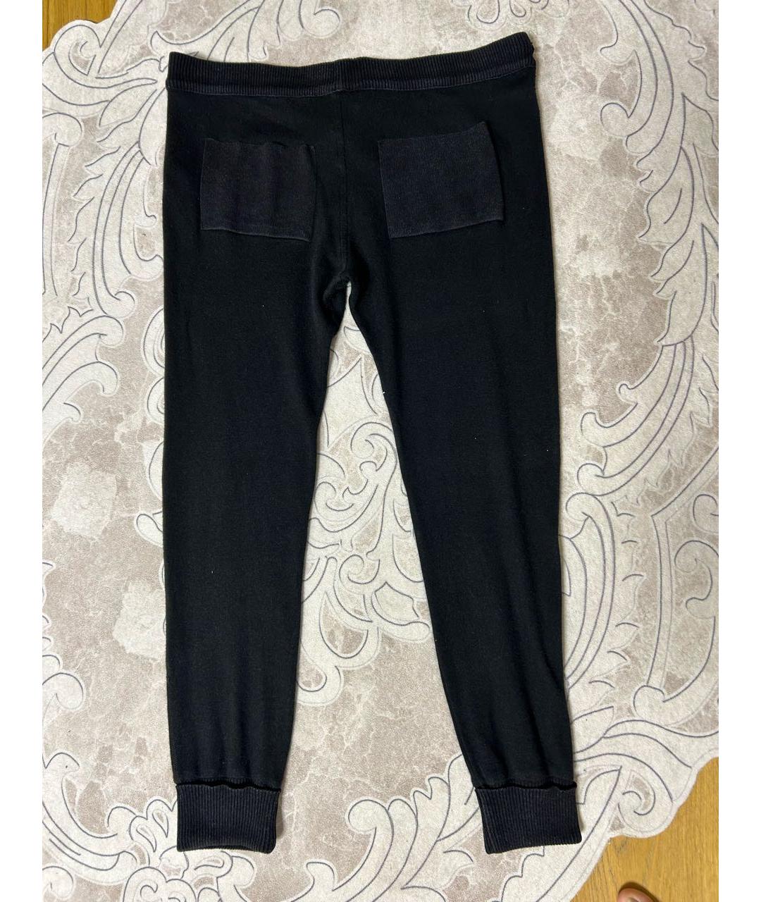LOUIS VUITTON PRE-OWNED Черные кашемировые спортивные брюки и шорты, фото 2