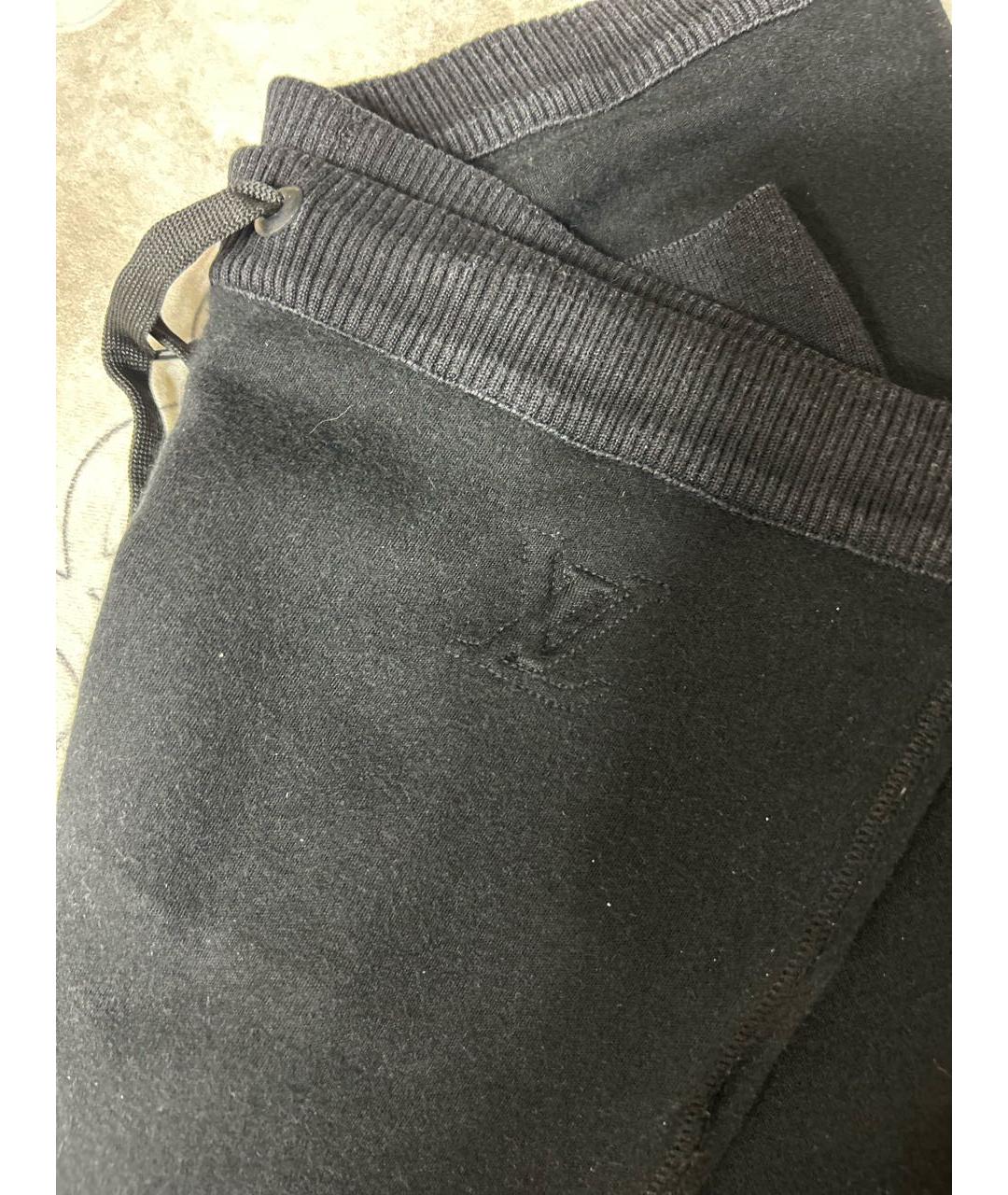 LOUIS VUITTON PRE-OWNED Черные кашемировые спортивные брюки и шорты, фото 5