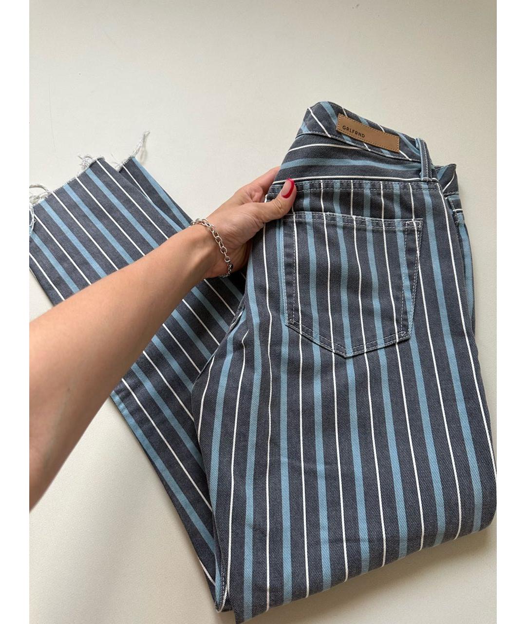 GRLFRND Синие хлопковые джинсы слим, фото 6