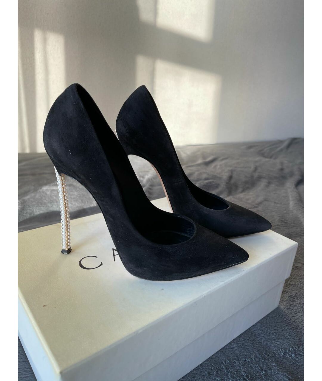 CASADEI Черные замшевые туфли, фото 5