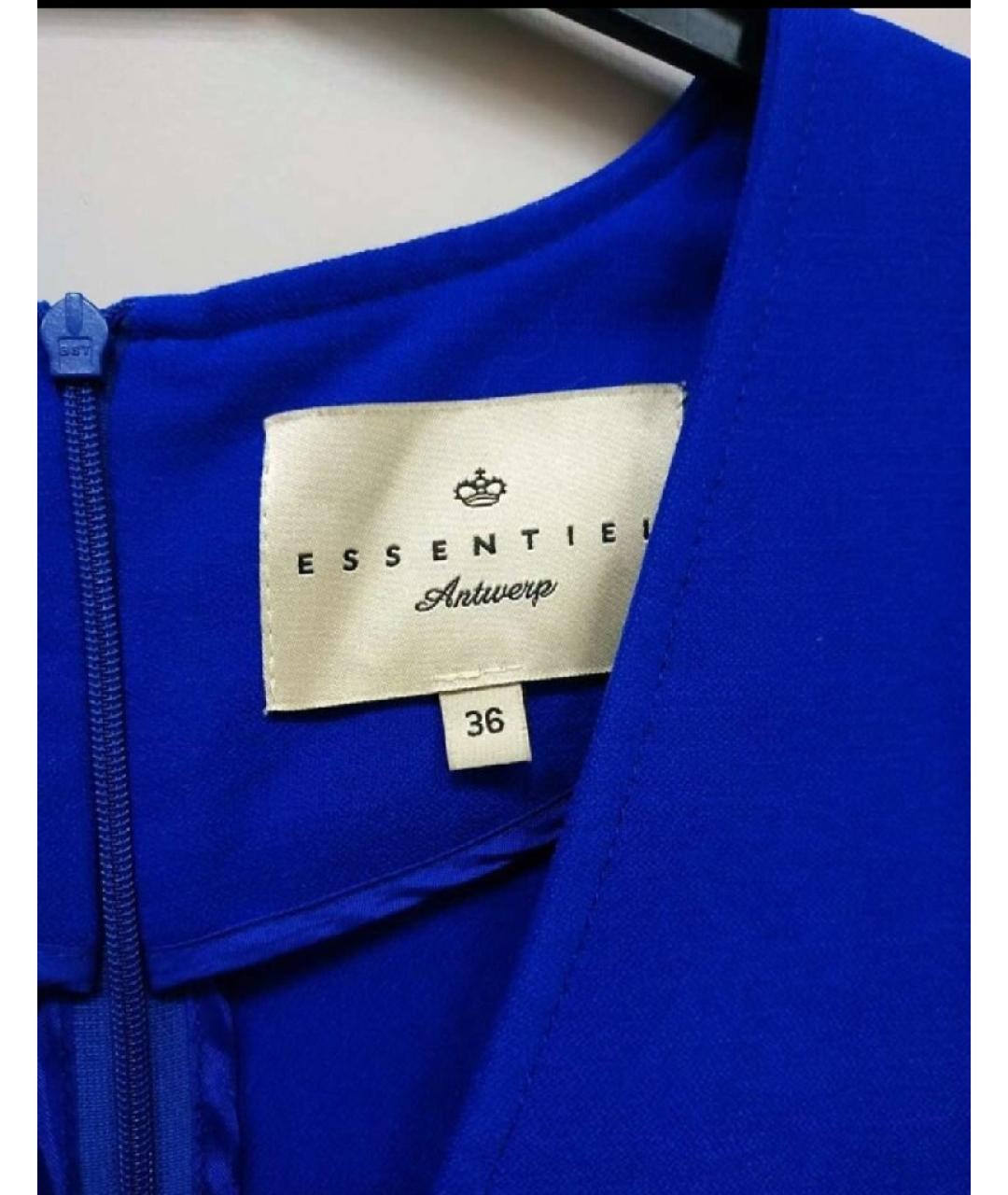 ESSENTIEL ANTWERP Синее полиэстеровое повседневное платье, фото 3