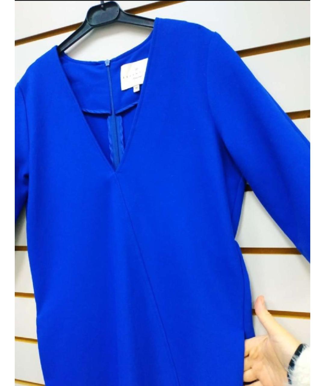 ESSENTIEL ANTWERP Синее полиэстеровое повседневное платье, фото 4