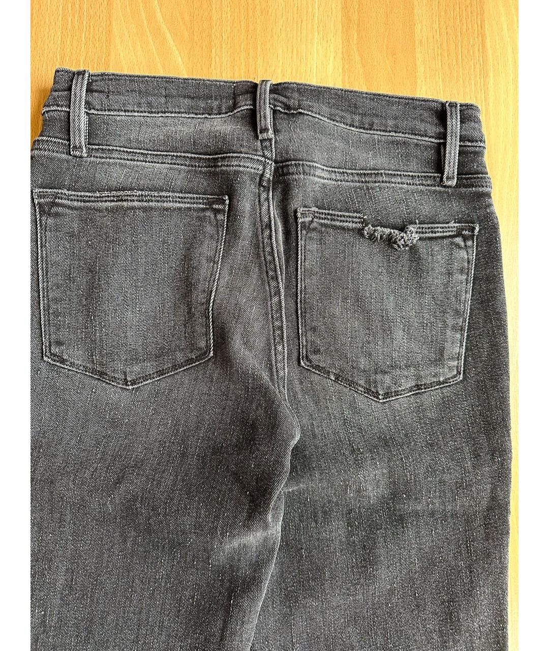FRAME Антрацитовые хлопко-эластановые джинсы слим, фото 7