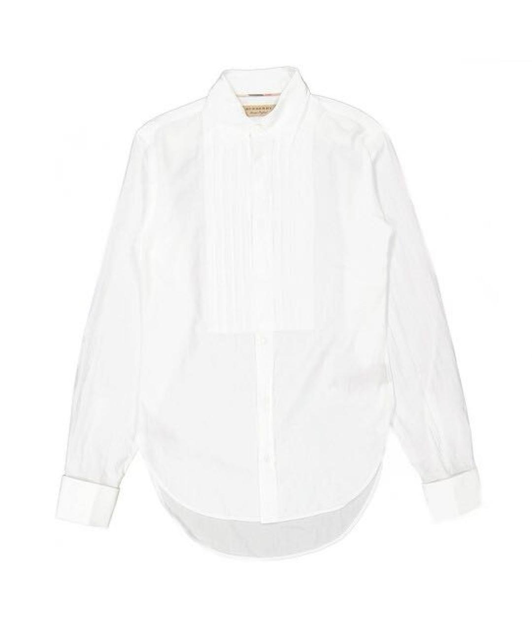 BURBERRY Белая хлопковая классическая рубашка, фото 1