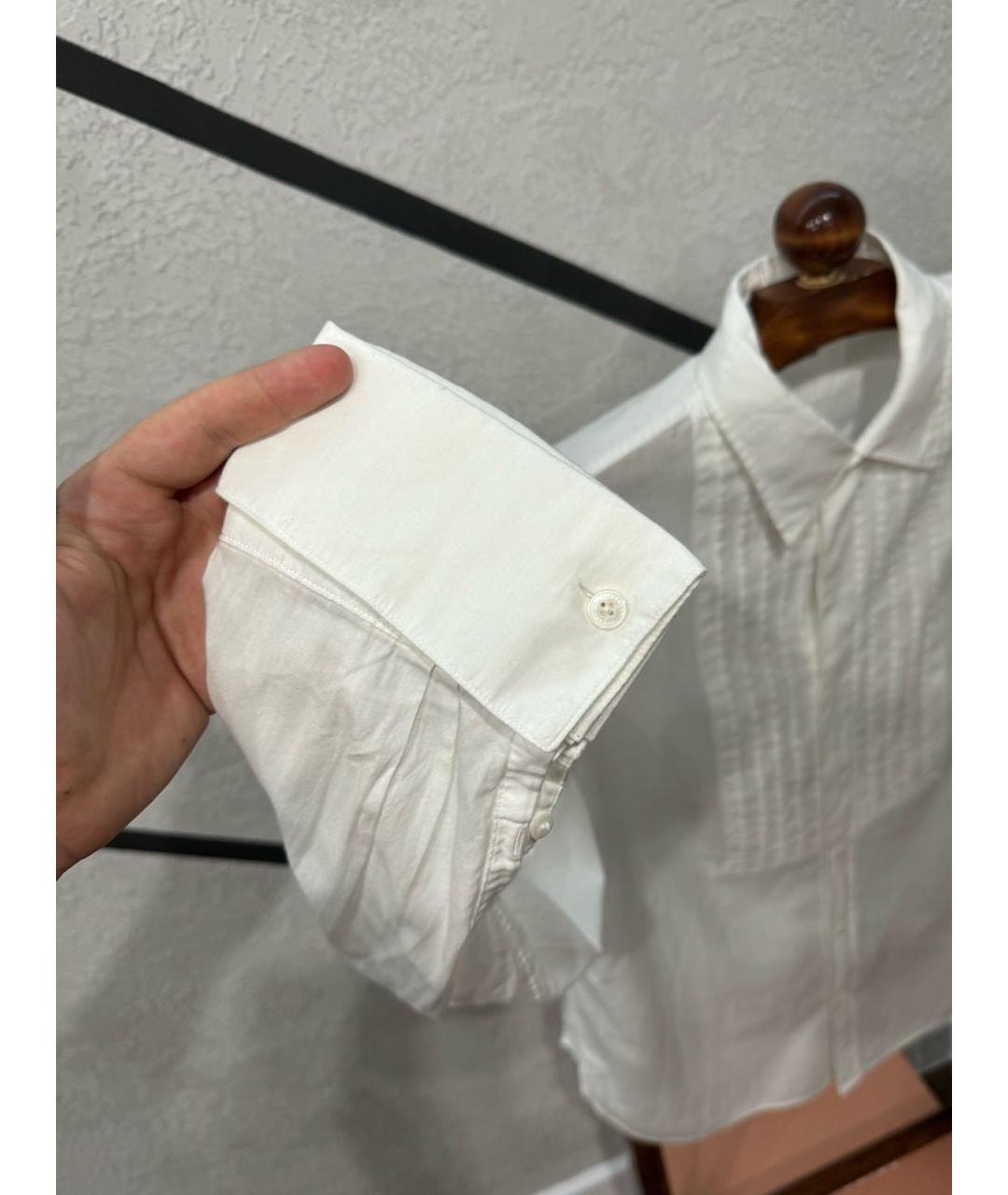 BURBERRY Белая хлопковая классическая рубашка, фото 5