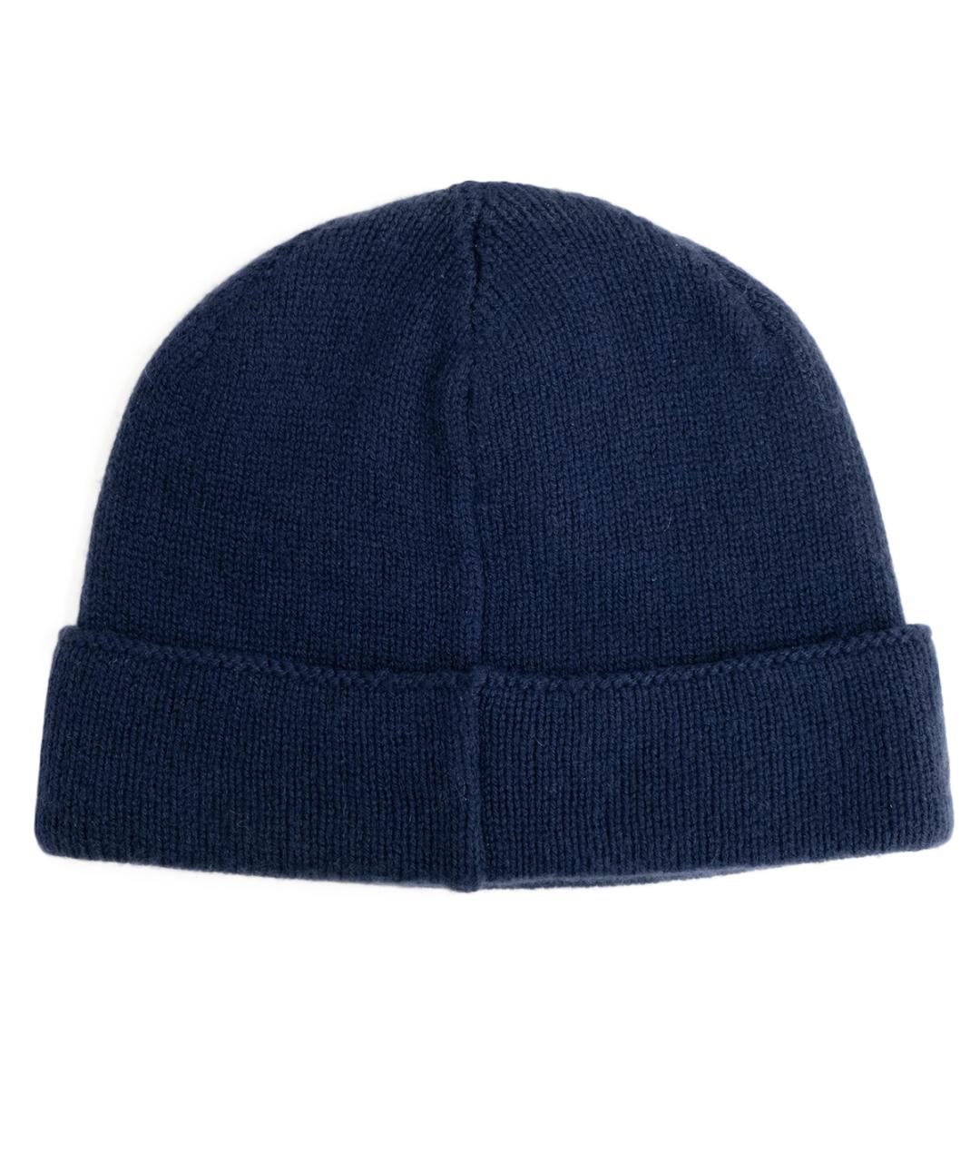 CANALI Темно-синяя кашемировая шапка, фото 2