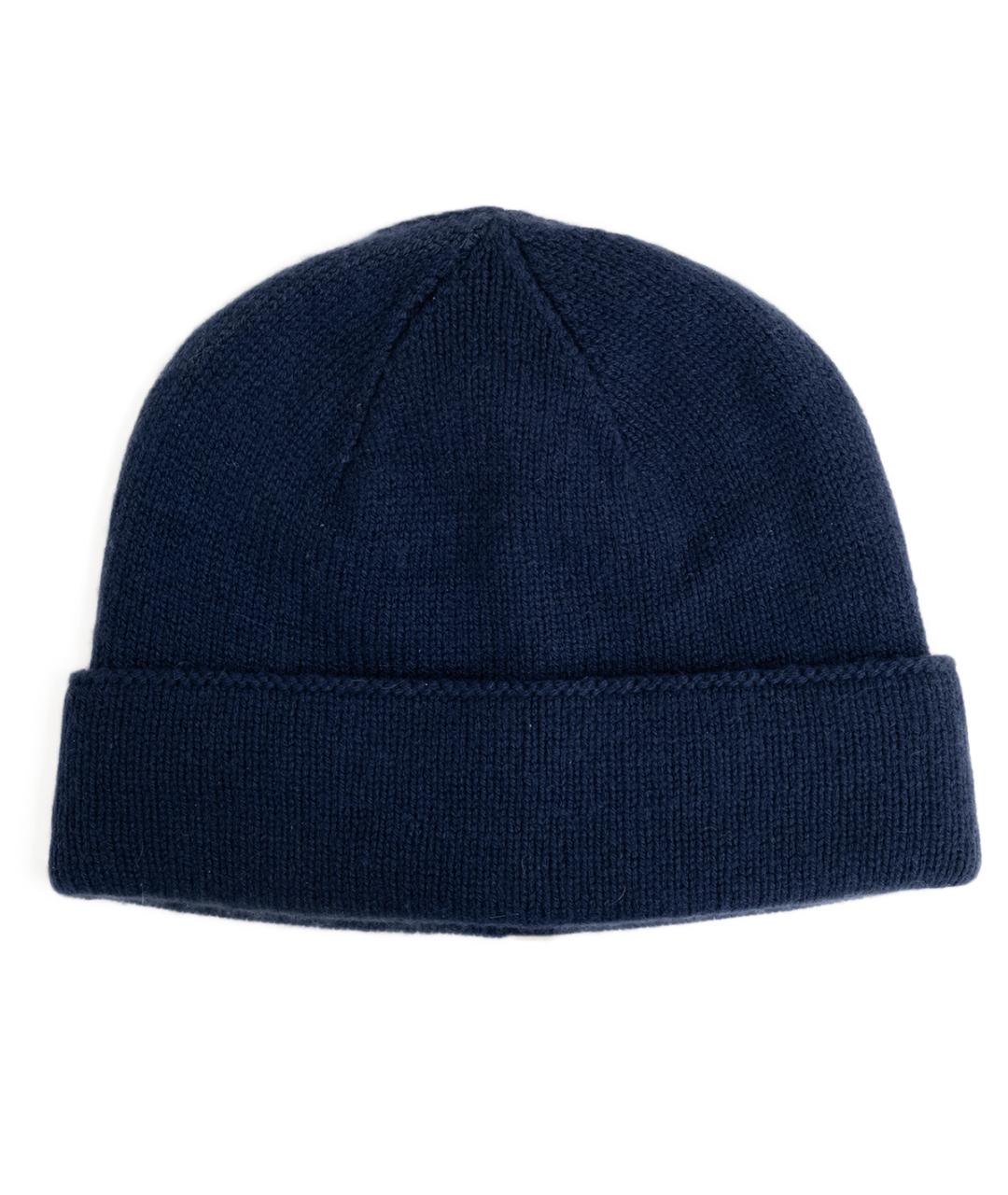 CANALI Темно-синяя кашемировая шапка, фото 1