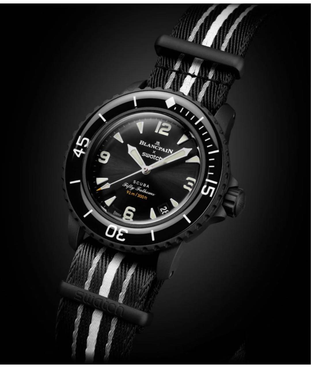 Blancpain Черные керамические часы, фото 5