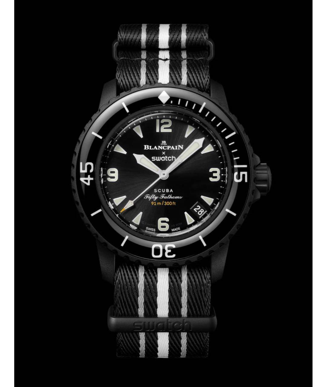 Blancpain Черные керамические часы, фото 9